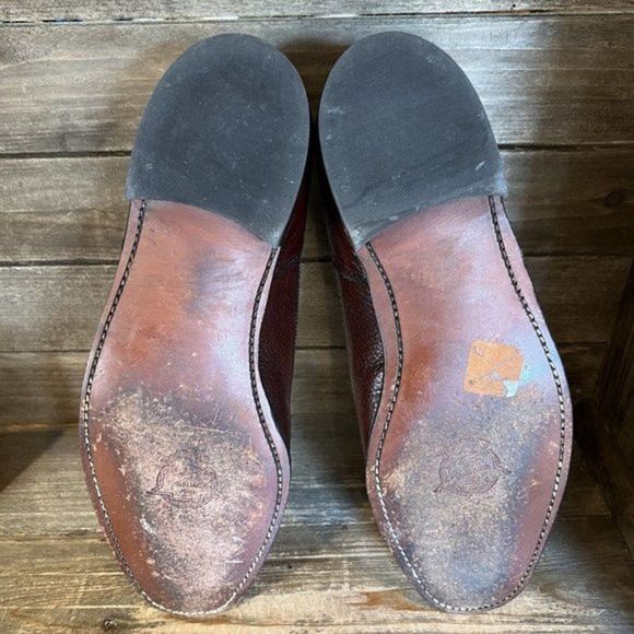 Mens Florsheim Made in USA Brown Leather Wingtip Tasseled Loafers Shoes 11 C GUC - Picture 7 of 8